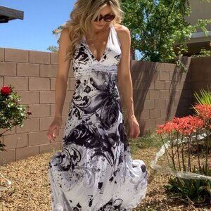 Super cute halter dress, super soft with stud beading